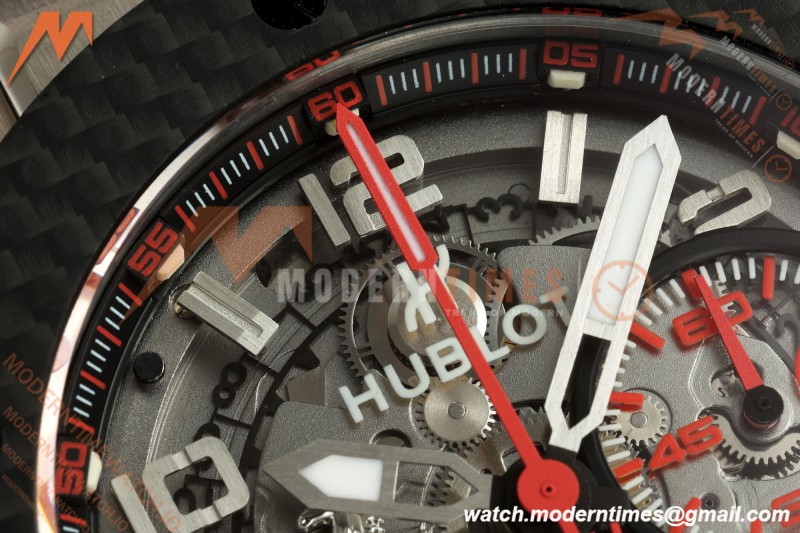 Hublot - Big Bang Ferrari Titanium 45.5mm Carbon Fiber TI/RU Blk/Num Skeleton Dial HBBF A1241