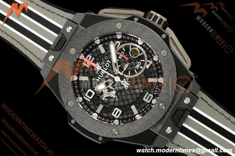 Hublot - Big Bang Ferrari Speciale 45.5mm Ceramic TI/GRY/RU Blk/Num Skeleton Dial HBBF A1241