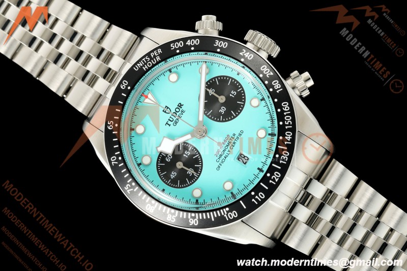Tudor - Black Bay Chrono M79360N 41mm SS/SS Flamingo Blue/Black BLSF A7750