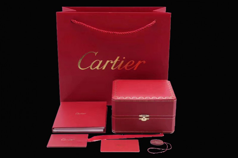 Cartier - High Quality Red Watch Box Set With Full Set of Pamphlet, Card, CD and Tag