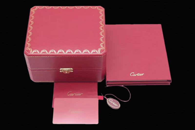 Cartier - High Quality Red Watch Box Set With Full Set of Pamphlet, Card, CD and Tag