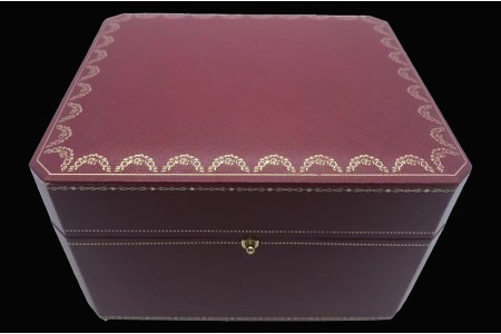 Cartier - High Quality Dark Red Watch Box Set With Full Set of Pamphlet, Card, and Tag