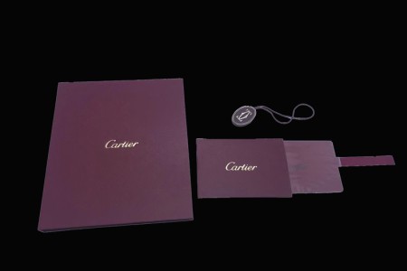 Cartier - High Quality Dark Red Watch Box Set With Full Set of Pamphlet, Card, and Tag