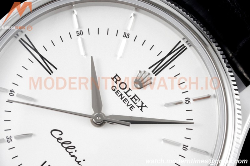 Rolex - Cellini Time 50509 39mm SS/LE White RMN KZF Asia 3132