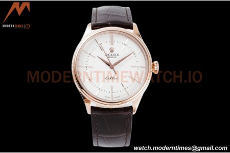 Rolex - Cellini Time 50505 39mm RG/LE White Stk KZF Asia 3132