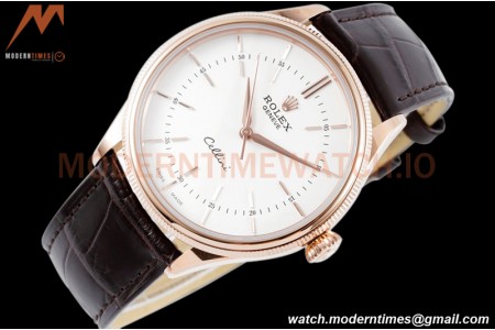 Rolex - Cellini Time 50505 39mm RG/LE White Stk KZF Asia 3132