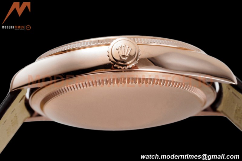 Rolex - Cellini Time 50505 39mm RG/LE Black Rmn KZF Asia 3132