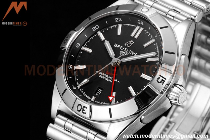 Breitling - Chronomat Automatic GMT 40mm SS/SS Black BLSF A2836