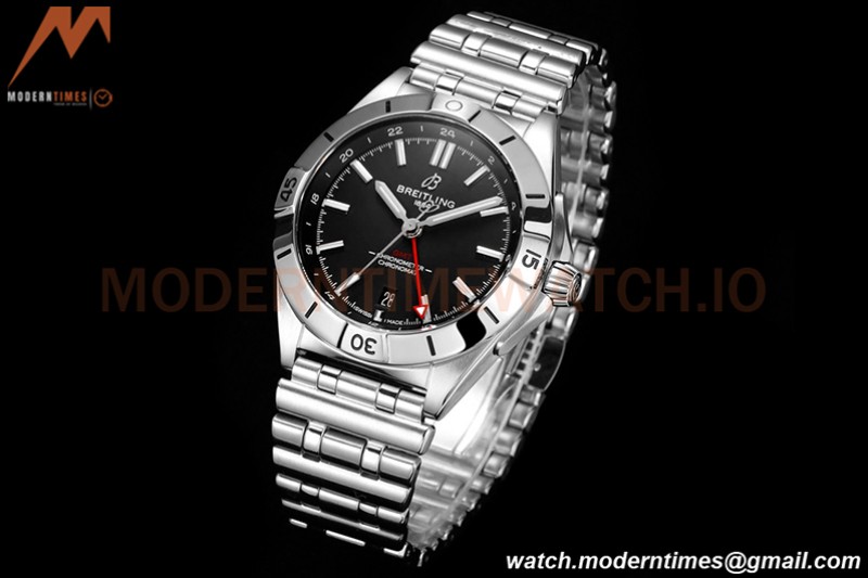 Breitling - Chronomat Automatic GMT 40mm SS/SS Black BLSF A2836