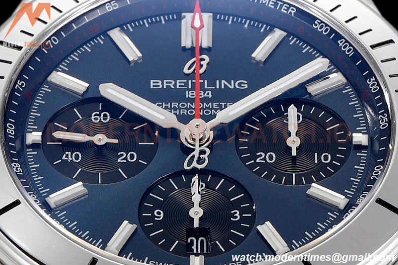 Breitling - Chronomat B01 42mm Chronograph SS/RU Blue BLSF 7750 Mod