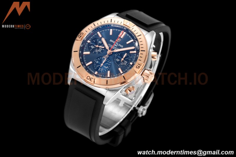 Breitling - Chronomat B01 42mm Chronograph RG/RU Blue BLSF 7750 Mod
