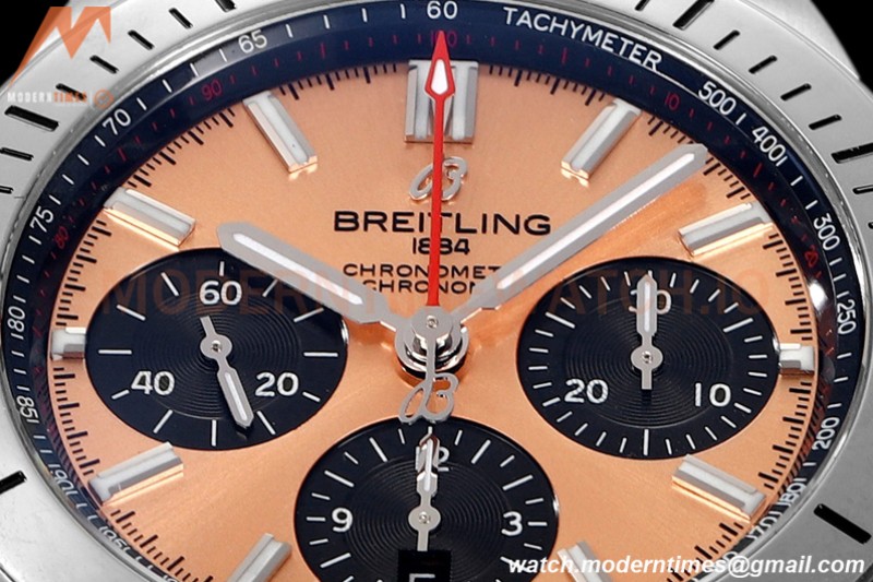 Breitling - Chronomat B01 42mm Chronograph SS/RU Champagne BLSF 7750 Mod