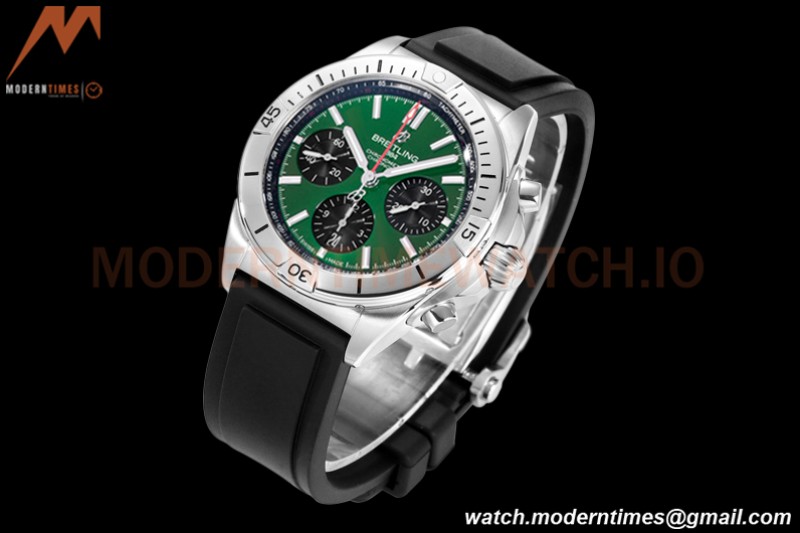 Breitling - Chronomat B01 42mm Chronograph SS/RU Green BLSF 7750 Mod