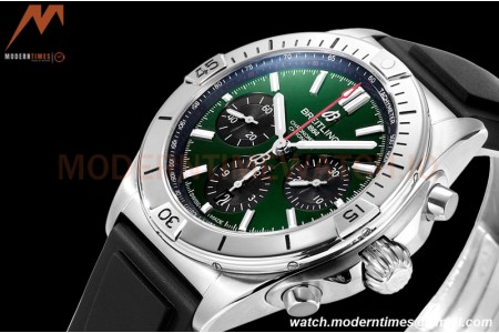 Breitling - Chronomat B01 42mm Chronograph SS/RU Green BLSF 7750 Mod