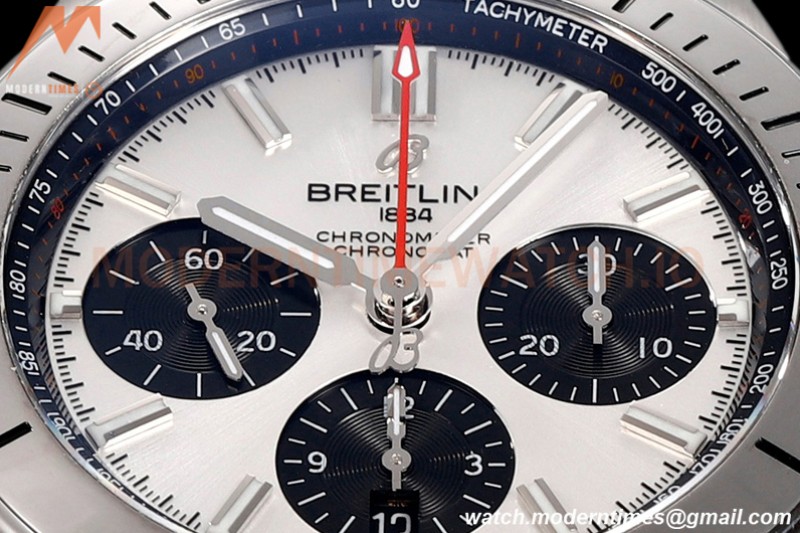 Breitling - Chronomat B01 42mm Chronograph SS/RU Silver BLSF 7750 Mod