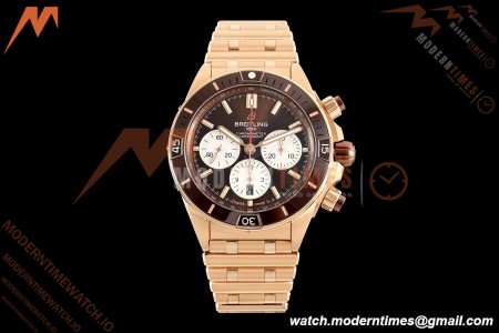Breitling - Super Chronomat B01 44mm RG/RG Brown Dial TF A7750 Mod | 브라이틀링 - 슈퍼 크로노맷 B01 44mm RG/RG 브라운 다이얼 TF A7750 모드
