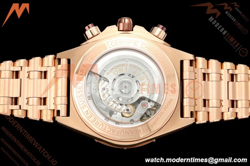 Breitling - Super Chronomat B01 44mm RG/RG Brown Dial TF A7750 Mod