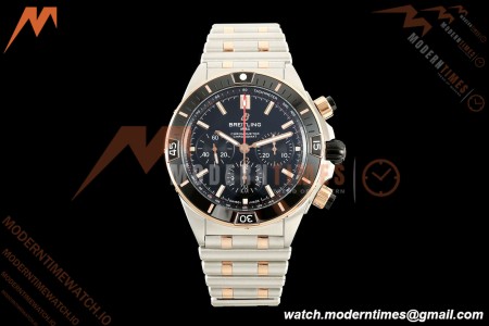 Breitling - Super Chronomat B01 44mm SS/RG Black Dial TF A7750 Mod | 브라이틀링 - 슈퍼 크로노맷 B01 44mm SS/RG 블랙 다이얼 TF A7750 모드