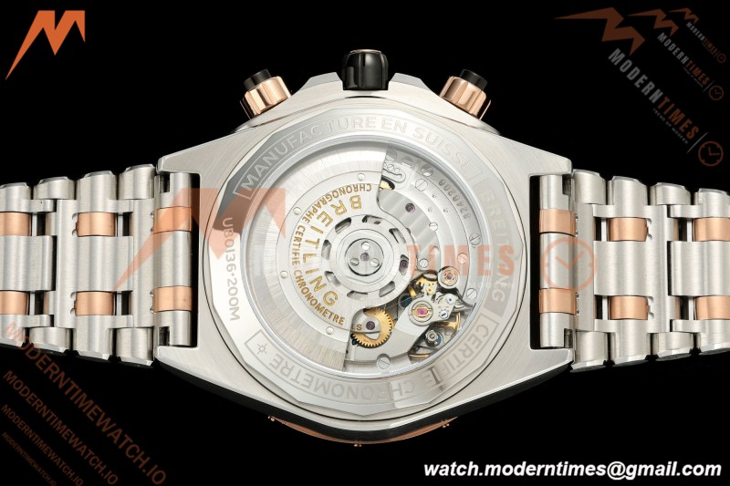 Breitling - Super Chronomat B01 44mm SS/RG Black Dial TF A7750 Mod