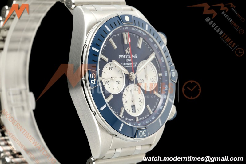 Breitling - Super Chronomat B01 44mm SS/SS Blue Dial TF A7750 Mod