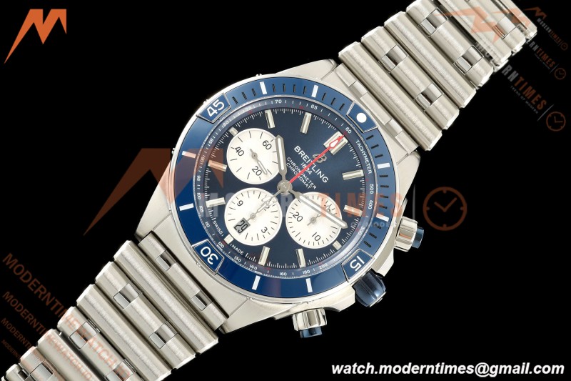 Breitling - Super Chronomat B01 44mm SS/SS Blue Dial TF A7750 Mod