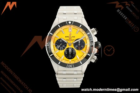 Breitling - Super Chronomat B01 44mm SS/SS Yellow Dial TF A7750 Mod | 브라이틀링 - 슈퍼 크로노맷 B01 44mm SS/SS 옐로우 다이얼 TF A7750 모드