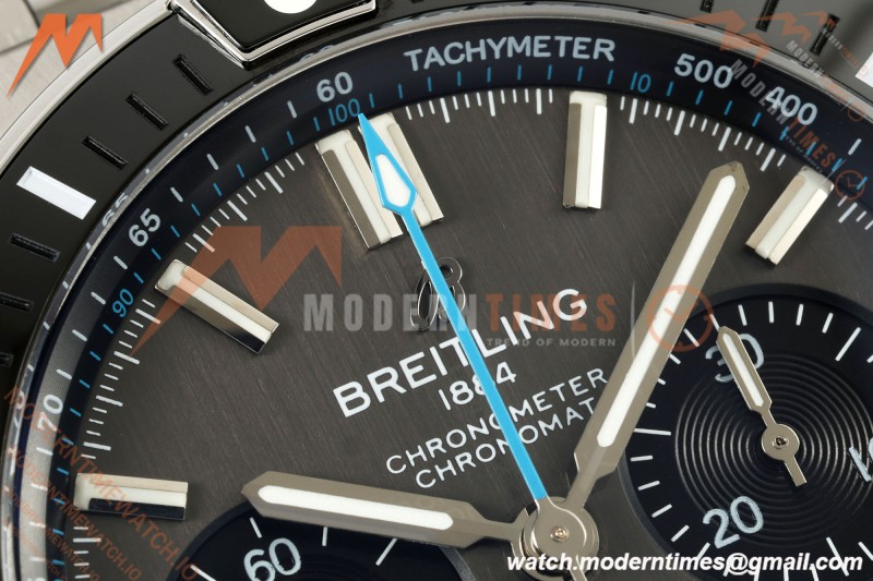 Breitling - Super Chronomat B01 44mm SS/SS Grey Dial TF A7750 Mod | 브라이틀링 - 슈퍼 크로노맷 B01 44mm SS/SS 그레이 다이얼 TF A7750 모드
