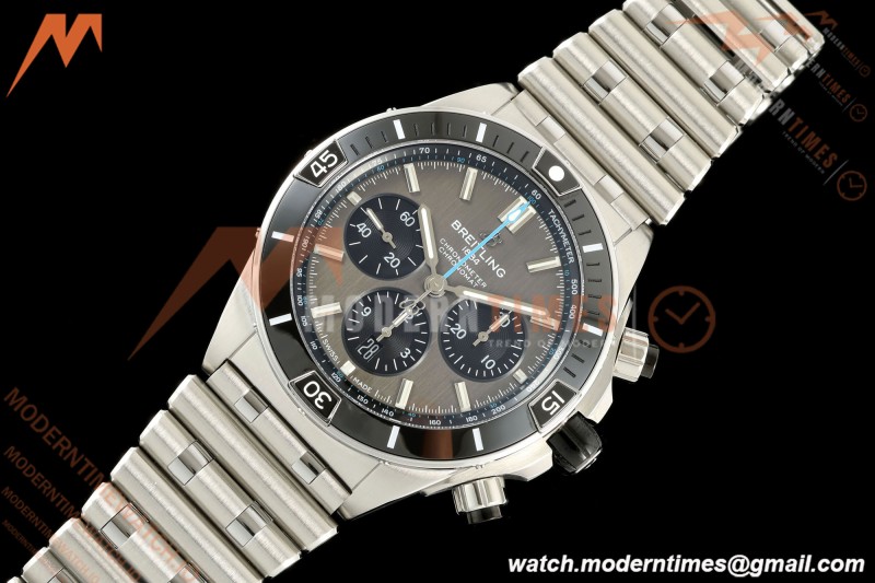 Breitling - Super Chronomat B01 44mm SS/SS Grey Dial TF A7750 Mod | 브라이틀링 - 슈퍼 크로노맷 B01 44mm SS/SS 그레이 다이얼 TF A7750 모드