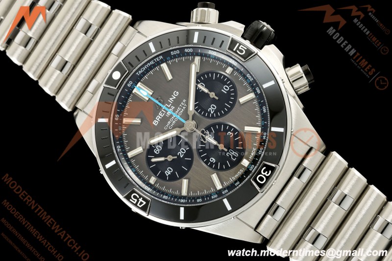 Breitling - Super Chronomat B01 44mm SS/SS Grey Dial TF A7750 Mod | 브라이틀링 - 슈퍼 크로노맷 B01 44mm SS/SS 그레이 다이얼 TF A7750 모드