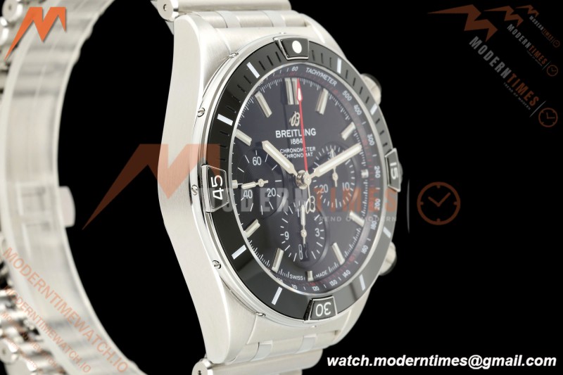 Breitling - Super Chronomat B01 44mm SS/SS Grey Dial TF A7750 Mod | 브라이틀링 - 슈퍼 크로노맷 B01 44mm SS/SS 블랙 다이얼 TF A7750 모드