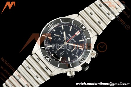 Breitling - Super Chronomat B01 44mm SS/SS Grey Dial TF A7750 Mod | 브라이틀링 - 슈퍼 크로노맷 B01 44mm SS/SS 블랙 다이얼 TF A7750 모드