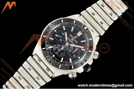 Breitling - Super Chronomat B01 44mm SS/SS Grey Dial TF A7750 Mod | 브라이틀링 - 슈퍼 크로노맷 B01 44mm SS/SS 블랙 다이얼 TF A7750 모드