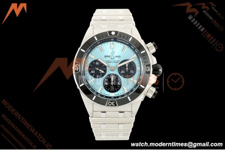 Breitling - Super Chronomat B01 44mm SS/SS Ice Blue Dial TF A7750 Mod | 브라이틀링 - 슈퍼 크로노맷 B01 44mm SS/SS 아이스 블루 다이얼 TF A7750 모드