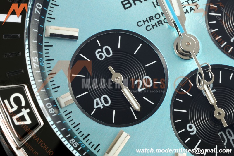 Breitling - Super Chronomat B01 44mm SS/SS Ice Blue Dial TF A7750 Mod | 브라이틀링 - 슈퍼 크로노맷 B01 44mm SS/SS 아이스 블루 다이얼 TF A7750 모드