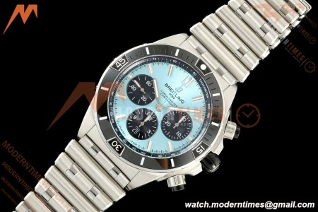 Breitling - Super Chronomat B01 44mm SS/SS Ice Blue Dial TF A7750 Mod | 브라이틀링 - 슈퍼 크로노맷 B01 44mm SS/SS 아이스 블루 다이얼 TF A7750 모드