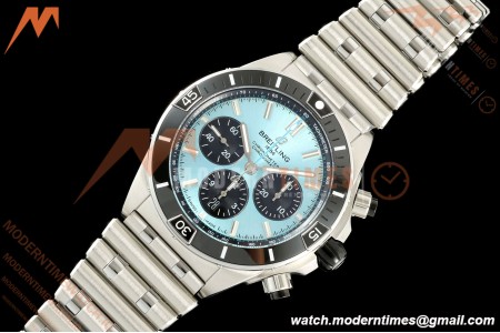 Breitling - Super Chronomat B01 44mm SS/SS Ice Blue Dial TF A7750 Mod | 브라이틀링 - 슈퍼 크로노맷 B01 44mm SS/SS 아이스 블루 다이얼 TF A7750 모드