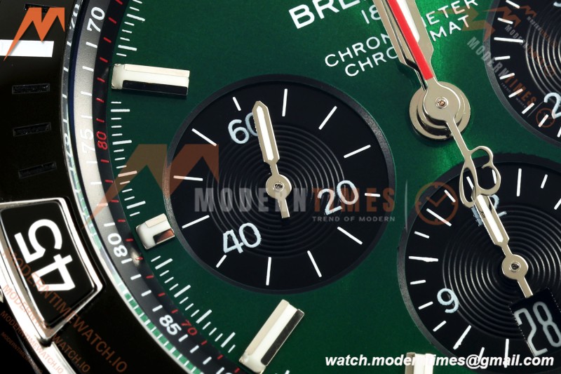 Breitling - Super Chronomat B01 44mm SS/SS Ice Green Dial TF A7750 Mod | 브라이틀링 - 슈퍼 크로노맷 B01 44mm SS/SS 아이스 그린 다이얼 TF A7750 모드
