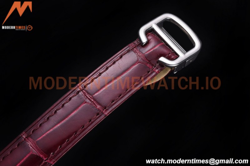 Cartier - Cle De Cartier 31mm SS/LE White/Rmn Red Strap RXWF Swiss Eta2671