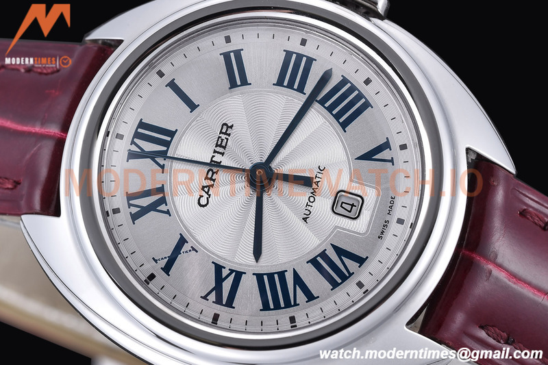 Cartier - Cle De Cartier 31mm SS/LE White/Rmn Red Strap RXWF Swiss Eta2671