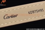 Cartier - Cle De Cartier 31mm Diamond SS/LE White/Rmn Red Strap RXWF Swiss Eta2671