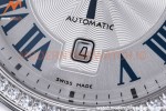 Cartier - Cle De Cartier 31mm Diamond SS/LE White/Rmn Red Strap RXWF Swiss Eta2671