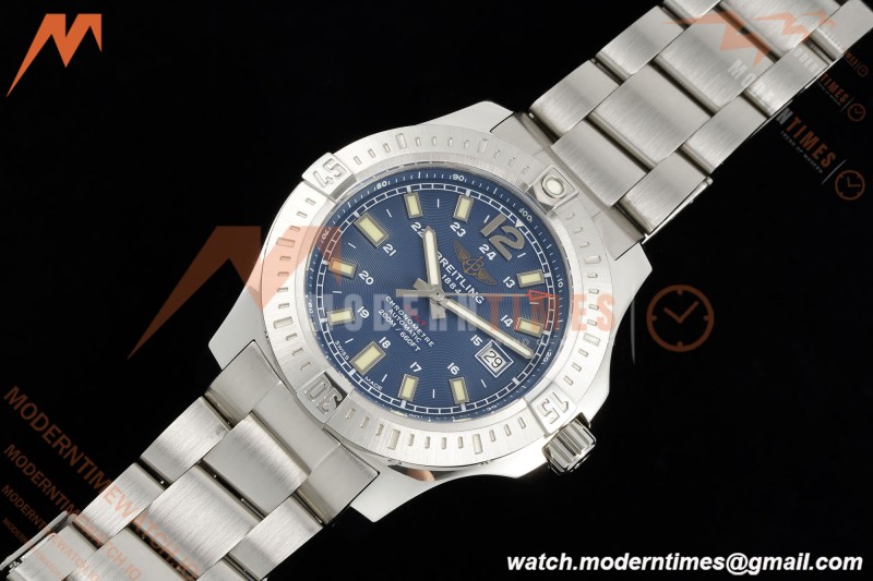 Breitling - Colt Automatic 44mm SS/SS Blue/Stk TF V2 A2824
