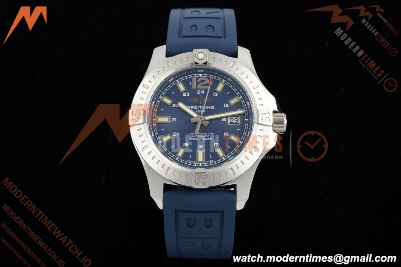 Breitling - Colt Automatic 44mm SS/RU Blue/Stk TF V2 A2824 | 브라이틀링 - 콜트 오토매틱 44mm SS/RU 블루/Stk TF V2 A2824
