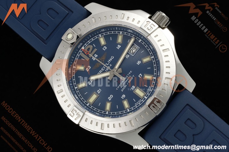 Breitling - Colt Automatic 44mm SS/RU Blue/Stk TF V2 A2824 | 브라이틀링 - 콜트 오토매틱 44mm SS/RU 블루/Stk TF V2 A2824