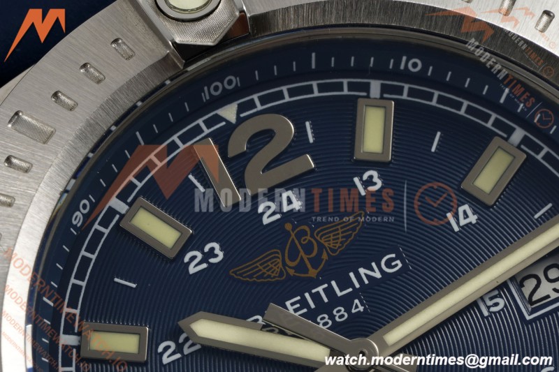 Breitling - Colt Automatic 44mm SS/RU Blue/Stk TF V2 A2824 | 브라이틀링 - 콜트 오토매틱 44mm SS/RU 블루/Stk TF V2 A2824
