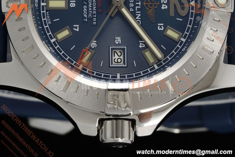 Breitling - Colt Automatic 44mm SS/RU Blue/Stk TF V2 A2824 | 브라이틀링 - 콜트 오토매틱 44mm SS/RU 블루/Stk TF V2 A2824