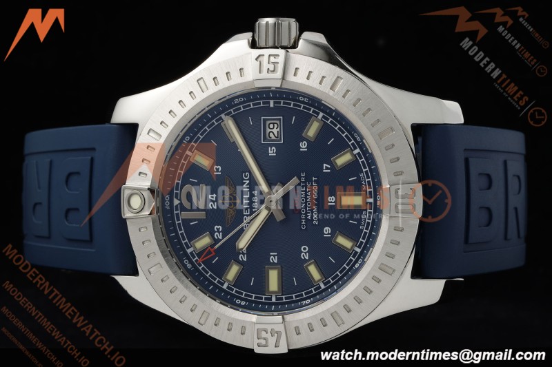 Breitling - Colt Automatic 44mm SS/RU Blue/Stk TF V2 A2824 | 브라이틀링 - 콜트 오토매틱 44mm SS/RU 블루/Stk TF V2 A2824