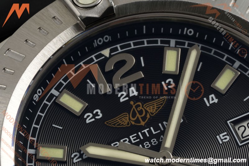 Breitling - Colt Automatic 44mm SS/RU Blk/Stk TF V2 A2824 | 브라이틀링 - 콜트 오토매틱 44mm SS/RU 블랙/스틸 TF V2 A2824