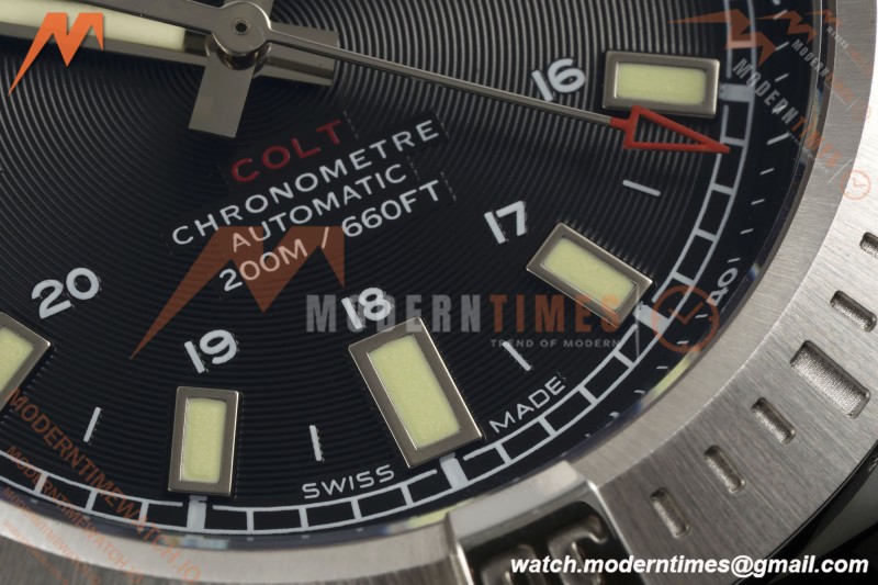 Breitling - Colt Automatic 44mm SS/RU Blk/Stk TF V2 A2824 | 브라이틀링 - 콜트 오토매틱 44mm SS/RU 블랙/스틸 TF V2 A2824