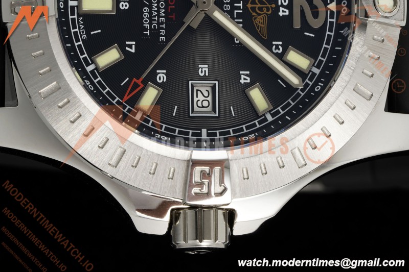Breitling - Colt Automatic 44mm SS/RU Blk/Stk TF V2 A2824 | 브라이틀링 - 콜트 오토매틱 44mm SS/RU 블랙/스틸 TF V2 A2824